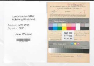 Entnazifizierung Wienand Hano , geb. 31.07.1901 (Finanzbeamter)