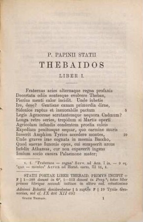 P. Papinius Statius, 2,2. Achilleis et Thebais. Fasc. II. Thebais : cum indice nominum