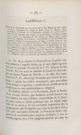 Capítulo V. Eleccion de provincial en la persona del P. Fr. Miguel de San Jacinto en 1612. - ...
