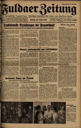Ausgabe vom Freitag, den 07. Juli 1939.