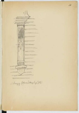 Marienkirche, Danzig: Details Kreuzgang (aus: Skizzen- und Fotoalbum 20)