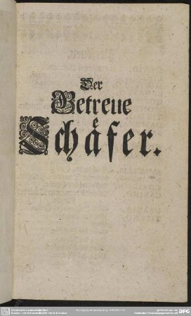 Der Getreue Schäfer