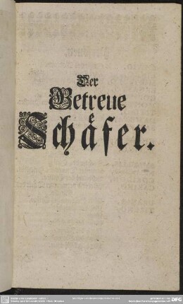 Der Getreue Schäfer