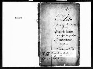 Unterstützungen und Gratifikationen, Band 5