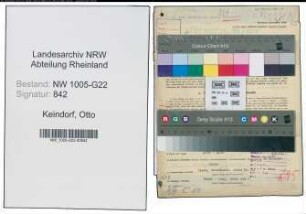Entnazifizierung Otto Keindorf , geb. 19.09.1911 (Grosshandel)