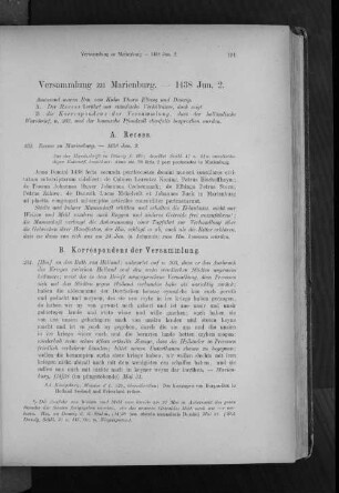 Versammlung zu Marienburg. - 1438 Jun. 2.