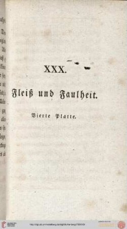 XXX. Fleiß und Faulheit. 4. Platte