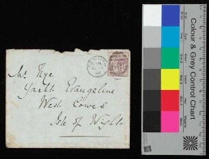 Brief mit Umschlag an Edwin Nye, Yacht "Evangeline"vom 24.08.1896 aus Lowther, Penrith