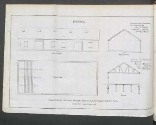Boston. Proposed plan for coal houses, blacksmith's shop and rope walk engines.