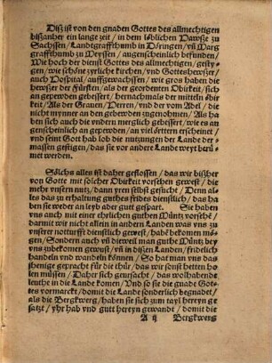 Gemeyne stimmen von der Muntz, vnd ob es dem hawsze vnd Furstenthumb zu Sachssen Ehrlicher vnd zutreglicher sey, die alte guthe Müntz zubehalten, ader geringere anzunehmen
