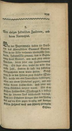 8. Von einigen heidnischen Zauberern, und deren Narrenspiel.