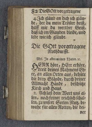 Die Gott vorgetragene Nothdurfft.