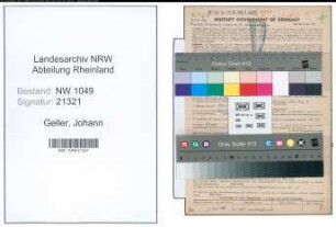 Entnazifizierung Johann Geller , geb. 21.02.1907 (Architekt)