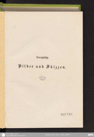 Europäische Bilder und Skizzen : zur Belehrung für die reifere Jugend