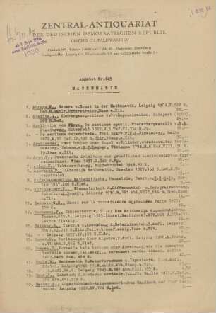 Nr. 645: Mathematik