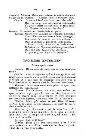 Troisième entretien