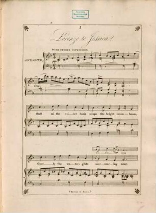 Lorenzo to Jessica : an original English air ; the words from a scene in the Merchant of Venice by W. F. Collard ; the symphonies and accompaniments