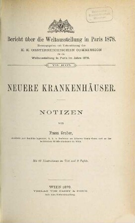 Neuere Krankenhäuser : Notizen