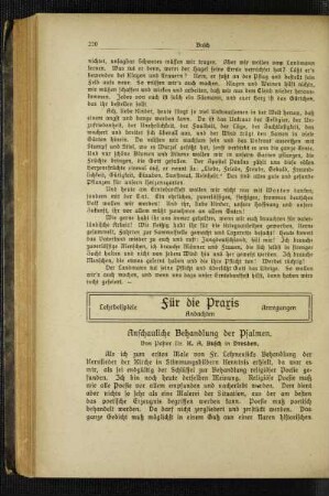 Anschauliche Behandlung der Psalmen