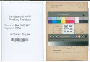 Entnazifizierung Aloysia Schlueter , geb. 30.06.1899 (Angestellte)