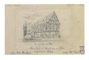 Die Ulmer Greth (städtisches Waag- und Lagerhaus). vor 1853