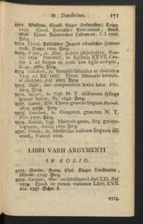 Libri Varii Argumenti