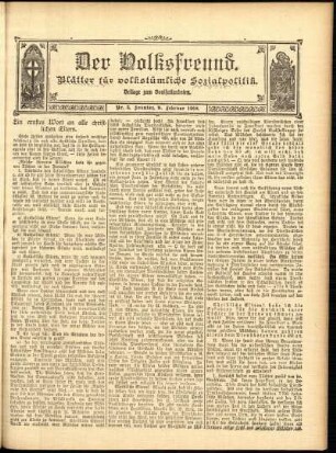 Ausgabe vom Sonntag, den 09. Februar 1908.