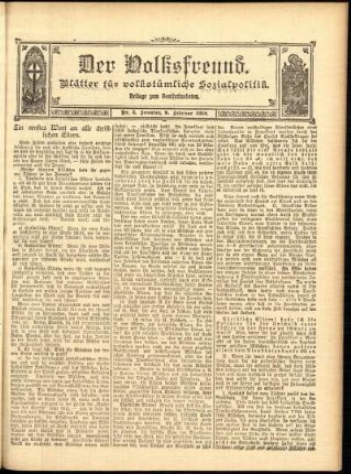 Ausgabe vom Sonntag, den 09. Februar 1908.