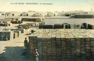 Proviantlager der deutschen Truppen in Swakopmund