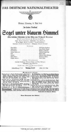 Segel unter blauem Himmel