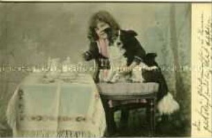 Mädchen mit Hund