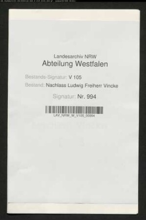 2 Briefe des Enkels Giesbert Vincke (Sohn Ludwigs)