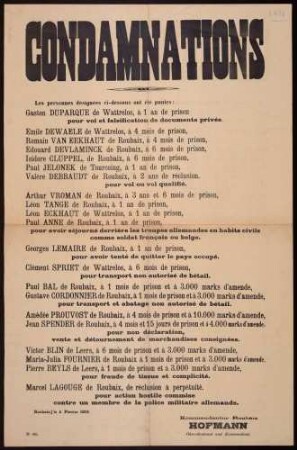 "Condamnations" (Bekanntgabe der Verurteilung Einheimischer) (No. 385)