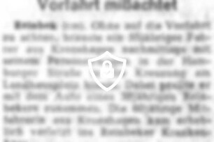 Vorfahrt mißachtet