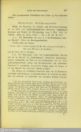 III.1.6 Waldarbeiter. Versicherungswesen.