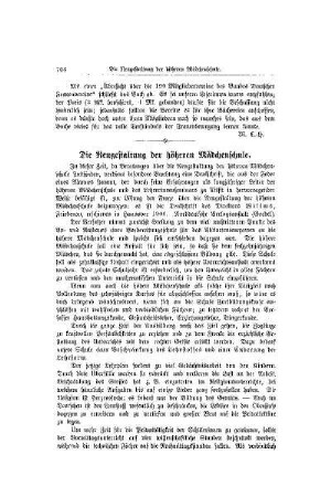 Die Neugestaltung der höheren Mädchenschulen