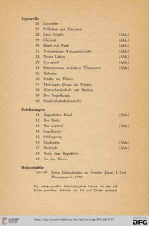 Zeichnungen (Nr. 41-49)