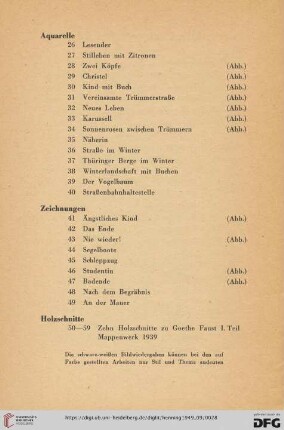 Zeichnungen (Nr. 41-49)