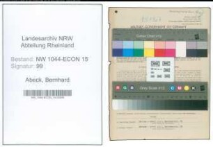 Entnazifizierung Bernhard Abeck , geb. 10.03.1904 (Lagerverwalter)