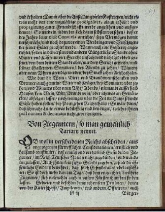 Von Ziegeunern/ so man gemeinlich Tartarn nennet