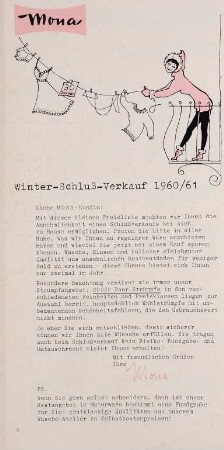 Mona Winter-Schluß-Verkauf 1960/61