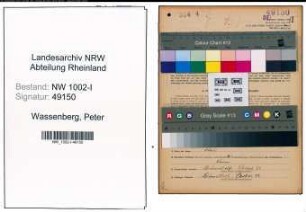 Entnazifizierung Peter Wassenberg, geb. 23.03.1898 (Bauunternehmer)
