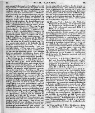 Wetzler, J. E.: Die Jod- und Bromhaltige Adelheidsquelle zu Heilbrunn in Bayern, eine der merkwürdigsten und heilkräftigsten Mineralquellen. Augsburg: Kollmann 1833