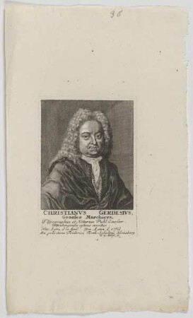 Bildnis des Christianvs Gerdesivs