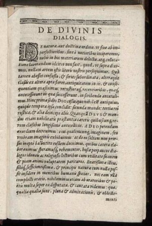 De Divinis Dialogis.