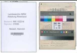 Entnazifizierung Heinrich Neizert , geb. 01.12.1903 (Bahnbeamter)