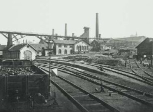 Marienhütte, Ansicht der Betriebs- und Werkbahnanlagen : Betriebs- und Werkbahnanlagen, Marienhütte bei Zwickau