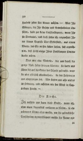Die Kirche. - Schwärmereien.