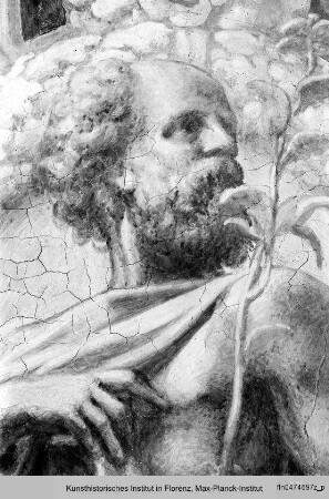 Aaron mit dem blühenden Stab - Ostbogen, Südseite: Aaron m. blühendem Stab