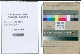 Entnazifizierung Franz Titze , geb. 01.12.1913 (Arbeiter)